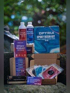 Complete Epoxy Resin Kit - DPYRUI 16oz Set + Janchun Supplies & Mica Colors